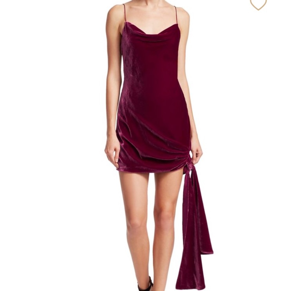 Cinq a sept purple velvet dress